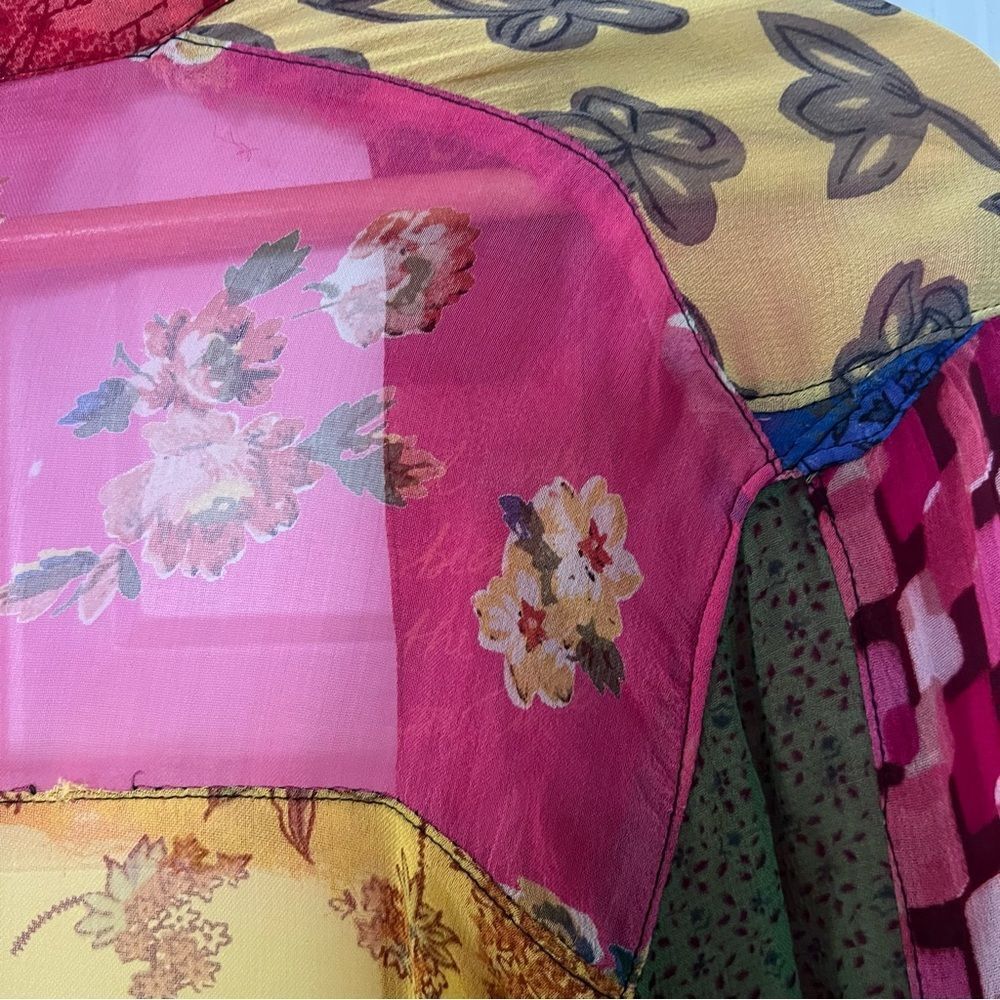 Vintage Sacred Threads Patchwork Duster, Layering… - image 8